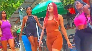 4K Real Streets Of Sosua Beach ||  Dominican Republic  Pre-Hallowen Party 2024