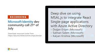 Using MSAL.js to integrate React Single-page applications with Azure Active Directory – July 2022