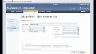 Custom firewall rules with Panda's Managed Office Protection