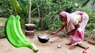 Kalar Chola Bata (Banana Skin Paste) by Grandmother | Delicious Indian Village Food Recipes