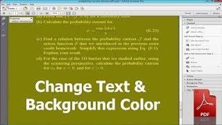 How to Change Text and Background Color in PDF using Adobe Acrobat Pro