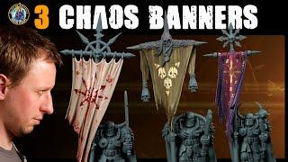 How to paint 3 different Warhammer Chaos Banners | Warhammer | Duncan Rhodes