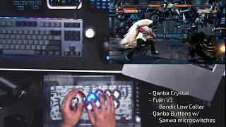 Tekken 7 Arcade Stick ASMR - Mishima Handcam - Qanba Crystal, Fujin V3 (Bandit Low Collar)