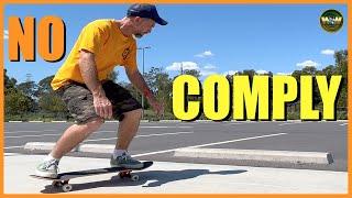 How to No Comply a parking block ~ (Skateboarding Tutorial)