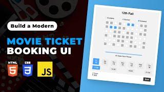 Movie Seat Booking App | Movie Ticket Booking UI using HTML CSS JavaScript | HTML CSS JS Project