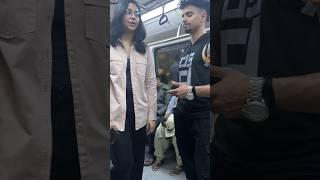 Tirchi Najar Cute Girl In Delhi Metro #publicreaction #shorts #fitnessmasterdeepak #motivation