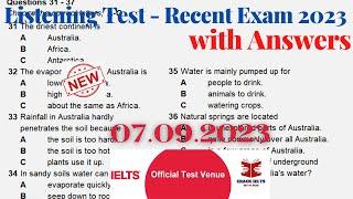 IELTS Listening Actual Test 2023 with Answers | 07.09.2023
