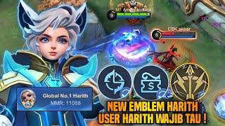 USER HARITH WAJIB TAU ! NEW EMBLEM REVAMP ! KOMBINASI EMBLEM TERBAIK UNTUK HARITH ! - MOBILE LEGENDS