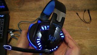 KingTop EACH G2000 Gaming Headset in Blue & Black