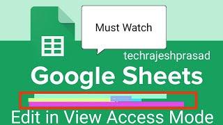 How do I edit a view only Google Sheet?