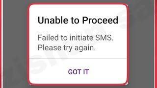 PhonePe Fix Unable to Proceed Failed to initiate SMS Please try again Problem Solve
