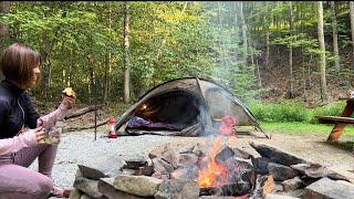 Just a Girl, SOLO Camping || CREEK SIDE Overnight #solocamping #solocarcamping