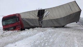 Жесткие аварии грузовиков зима 2017 Страшные аварии, смертельные аварии