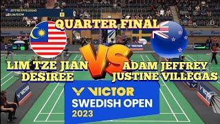 (QF)LIM TZE JIAN-DESIREE HAO ️  ADAM JEFFREY-JUSTINE VILLEGAS‼️#swedishopen2023