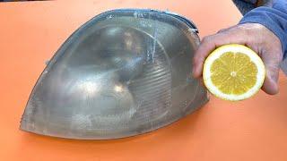 Genius Idea! Clean Your Headlights in 10 Minutes Using Lemon