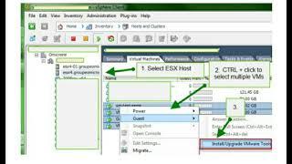 How to update VMWare Tools on multiple virtual machines from ESX/VCenter - Interactive or Automatic