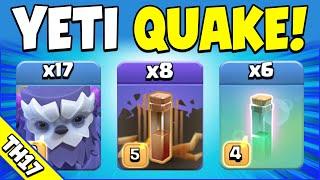 Yeti Quake + Electro Boots = WOW! TH17 Attack Strategy (Clash of Clans)