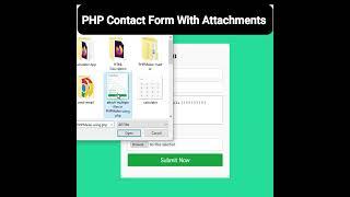 Contact Form with Attachments in PHP   #phpcode #PHPFileUpload  #phpmailer