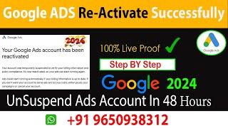 How to Reactivate Google Ads Suspended Account|Google Adwords circumventing systems, suspicious2024