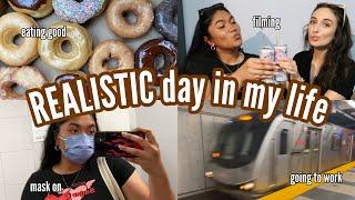 a REALISTIC day in my life (going to work, filming, + hanging with friend)