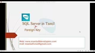 SQL server in Tamil Part 13 - Foreign Key