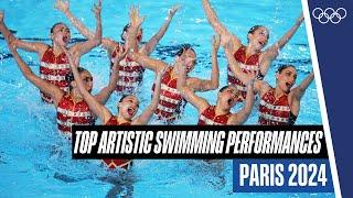 10 Incredible Artistic Swimming Performances at #Paris2024 ‍ | Top Moments