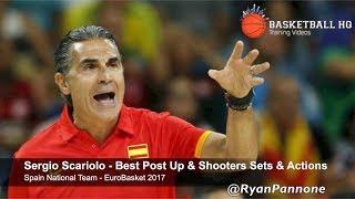 Sergio Scariolo  Spain National Team EuroBasket 2017  Best Post Up & Shooters Sets