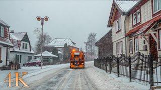 Verschneite Fahrt durch den Harz, Wernigerode- Elbingerode- Schierke- Elend 4K