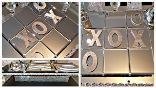 DIY Dollar Tree  Mirror Decor| Glam DIY Tic Tac Toe Game