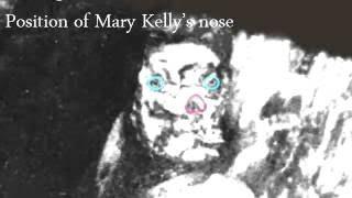 Portrait of Mary Jane Kelly and facial map.