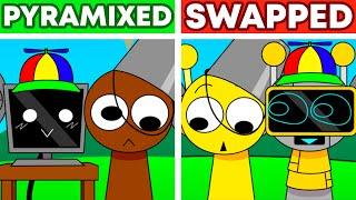 Incredibox Sprunki Pyramixed SWAPPED VS UNSWAPPED! NEW MOD