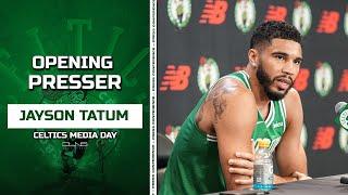 Jayson Tatum REFLECTS on Olympics Situation | Celtics Media Day