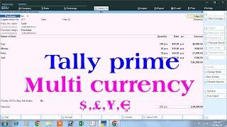 multi currency entry in tally prime | multi currency in tally prime | multiple currency in tally