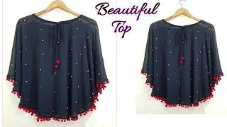 Very Easy Circle Top/Cape Top Cutting and Stitching/ Trendy Top Cutting and Stitching/Stylish Top