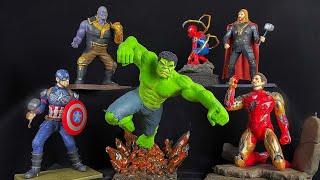 A compilation of clay sculptures of Marvel heroes made in the past year