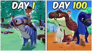 I Spent 100 Days In PALEO PINES A Dinosaur Farming Sim!