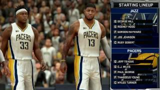 NBA 2K17 - PS4 - Utah Jazz vs Indiana Pacers - CPU vs CPU - Full Game  Simulation Nation