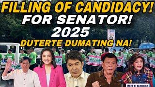 DUTERTE DUMATING NA PINAGKAGULUHAN!! FILLING OF CANDIDACY FOR SENATORIAL 2025