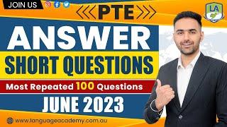 PTE Speaking Answer Short Questions | June 2023 | Exam Predictions | Language Academy PTE NAATI