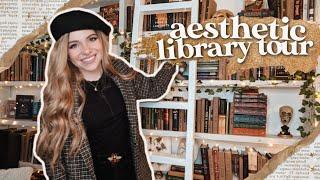 I gave my home library a makeover  academia aesthetic library tour