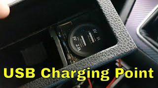 How to swap cigarette lighter for usb charging point