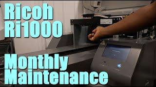 Ricoh Ri1000 Monthly Maintenance on a DTG Printer