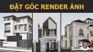 Cách đặt góc camera render ảnh  Vray và Enscape trong Sketchup