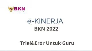 Trial&Eror SKP Ekinerja BKN 2022 untuk Guru
