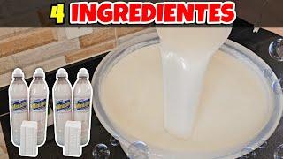 COMO FAZER DETERGENTE LÍQUIDO SEM SODA  E SEM ÓLEO COM 4 INGREDIENTES 