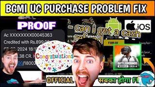 Bgmi Uc Purchase Error Fix iOS | One Or More Order Are Paid But Not Delivered Solution | New Update