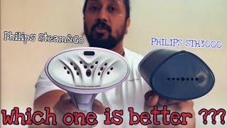 PHILIPS STH3000 Vs Philips Steam&Go Handheld Garment Steamer - Real Life Comparison (English)