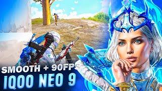 IQOO NEO 9 PRO RUSH GAMEPLAY  ACE DOMINATOR | SMOOTH + 90FPS | ANTI ALIASING OFF | PUBG BGMI