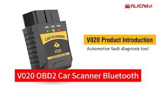 V020 OBD2 Car Scanner bluetooth Scan Tool Auto Fault Diagnosis Compatible with All OBDII Standard