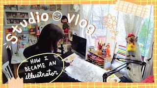 STUDIO VLOG 012 How I became a Children's Illustrator & lots of Painting!